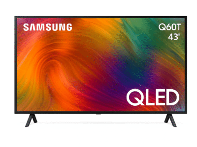 Samsung 43” QLED Q60T 4K HDR Smart TV (2020/2021 Model) – Quantum Processor, Alexa & Google Assistant Built-in, Ambient Mode, Supreme UHD Dimming