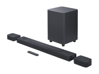 JBL BAR 800 (2022) 5.1.2 Dolby Atmos sound system with detachable surround speakers, a 10” wireless subwoofer, PureVoice voice clarity, and  HDMI eARC & 4K passthrough.